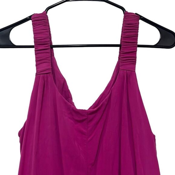 Vince Camuto 1X Plus Hot Pink Sheath Midi Dress Side Slits Summer Beach Resort - Picture 4 of 13